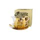 Family teakanna szűrős + csésze aljjal 300/350ml klimt kiss ekrü