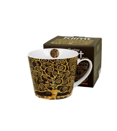 family bögre porcelán 600ml klimt életfa barna