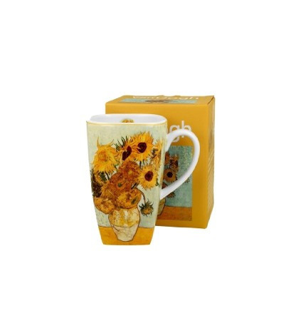 family bögre szögletes porcelán 650ml v.v.gogh napraforgók