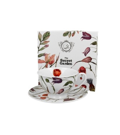 family csésze+alj porcelán 250ml virág - meadow