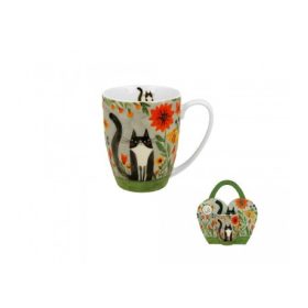 Family bögre porcelán 360ml macskás - meadow