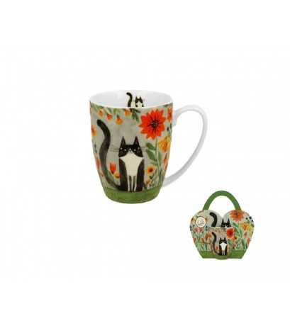 family bögre porcelán 360ml macskás - meadow