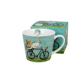 Family bögre porcelán 600ml macskás - bicikli