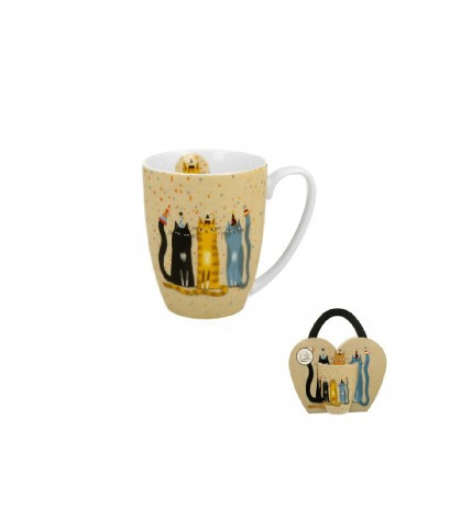 family bögre porcelán 360ml macskás - party