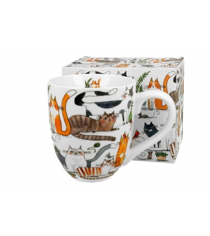 family bögre jumbó porcelán 1000ml macskás - lazy