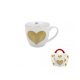 family bögre porcelán 460ml szív arany