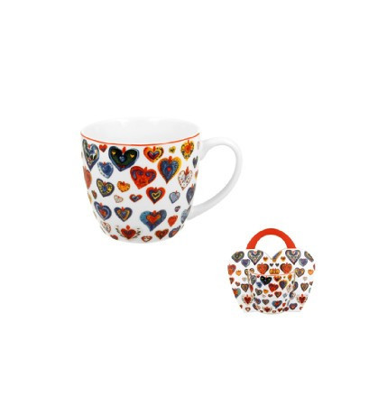 family bögre porcelán 460ml szív népi