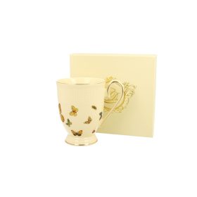 Family cană porț. ecru butterflies 400ml