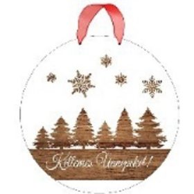 Family tablă lemn rotund - sărbători fericite 25cm