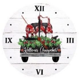   Family ceas de perete-de Crăciun decorațiune - sărbători fericite! 28cm