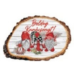   Family magnet de Crăciun decorațiuneval - Crăciun fericit 10x9cm