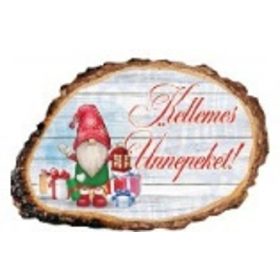   Family magnet de Crăciun decorațiuneval - sărbători fericite 10x9cm