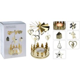   Family suport pentru lumânare pastilă forg de Crăciun 13x8cm auriu culoare 6 modele