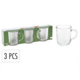 Family cană sticlă set 3 buc 240ml