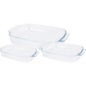   Family hőálló sütőtál szett szögletes ÜVEG 2L/2,7L/3,8L