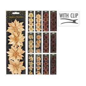   Family brad de Crăciunornament floareok csipcapacs 8cm 4 buc mai multe modele