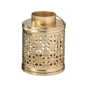   Family suport pentru lumânare pastilă metal 9x9x12,5cm, auriu