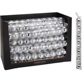 Family de Crăciun glob ps. 1x5cm argintiu 10 buc