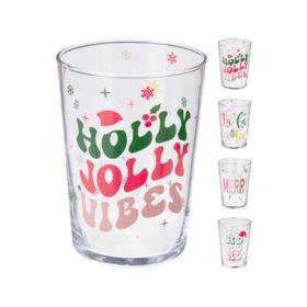 Family pahar de Crăciun 510ml 8,8x12,5cm 4 modele