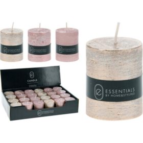   Family lumânareszlop metalizat bevonattal, 4x5cm, 55 gr. 3 culoare, hârtietokkal setagolva