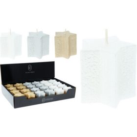   Family în formă de stea lumânare, 5x5cm, 60 gr. 3 culoare: auriu, argintiu și alb