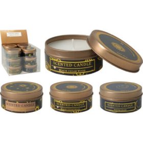   Family illatlumânare metalcutieban 6x3cm/40g, 12 buc/display 3 modele