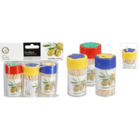 Family scobitoare set bambus 3 buc (150szál/tubus) 6.5cm