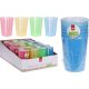 Family pahar plastic 6 buc 280ml 4 culori (24set/display)