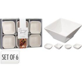 Family bol porțelan 125ml 6 buc 9,8x9,8x4cm 4 modele forma