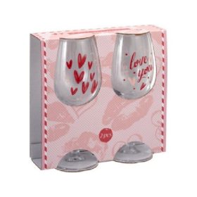 Family borospohár valentin 2db-os 350ml