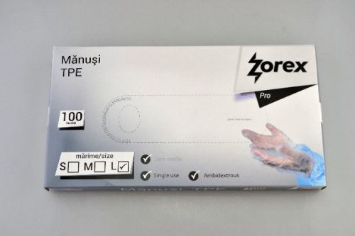 Family mănușă tpe 100 buc/cutie dimensiune:l simplă de unică folosință