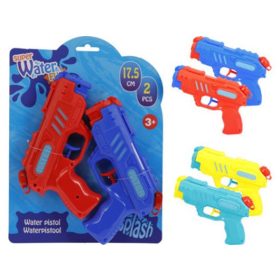 Family pistol cu apă plastic 2 buc 17,5cm 2 modele