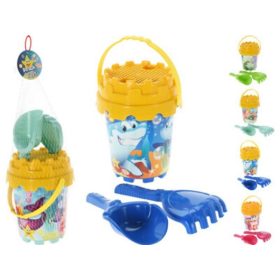 Family nisipieră set plastic 4 buc 14x14x26cm 4 modele