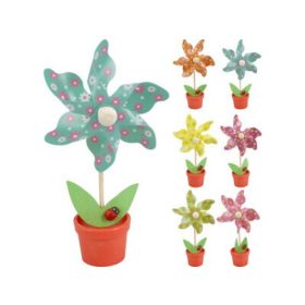   Family morișcă de vânt floare cserépben cu model 8,5x8,5x15cm mai multe modele culoare