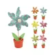 Family morișcă de vânt floare cserépben cu model 8,5x8,5x15cm mai multe modele culoare