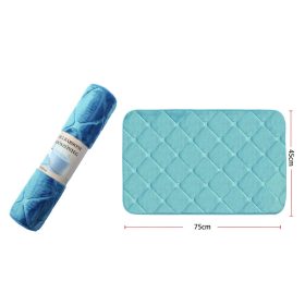 Family covor de baie gyapjú 75x45cm albastru