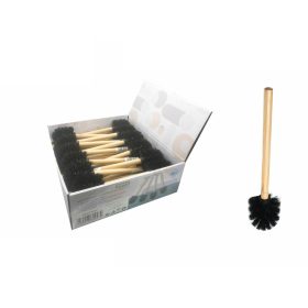 Family wc perie lemn cu mâner negru