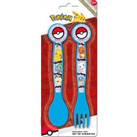 Family tacam set 2 buc furculiță/lingură plastic pokemon