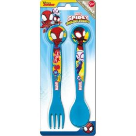   Family tacam set 2 buc furculiță/lingură plastic spiderman