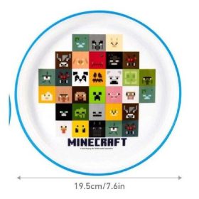 Family farfurie plastic 19,5cm minecraft