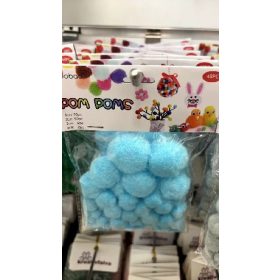   Family pompom v.albastru 48 buc mixt dimensiuneek (1cm:20 buc, 2cm:20 buc, 3cm:6 buc, 4cm:2 buc)