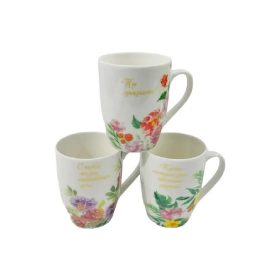 Family bögre 8x10cm 200ml virágos 3f.