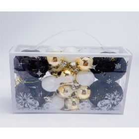   Family brad de Crăciun glob ornament 6cm/4 buc - 3cm/18 buc mixt 22 buc