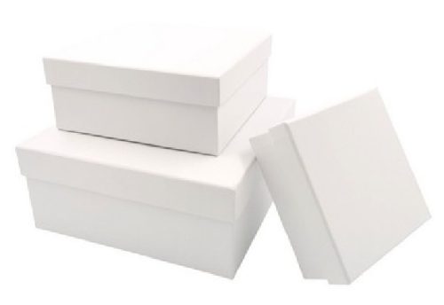 Family díszdoboz szett 3r. nagy:21,5x21,5x9,5cm papír, fehér