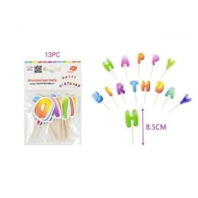   Family tortaornament 13 buc 8,5cm " h a p p y b i r t h d a y "