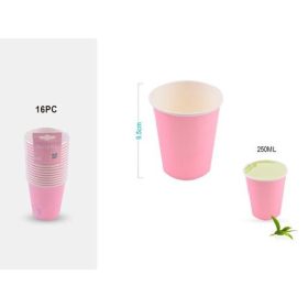 Family pohár papír rózsaszín 9cm 16db-os