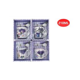   Family bögre szett díszdobozos levendula bögre +kanál 4F. MINTA 210ML