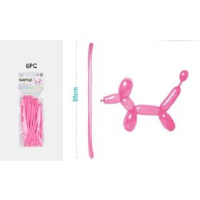 LUFI HOSSZÚ RÓZSASZÍN 6DB 85CM