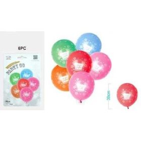 Family balon torta minta mixt culori 6 buc 30cm