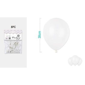 Family balon alb 8 buc 30cm